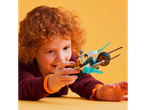 Child playing with a LEGO Ninjago vehicle.