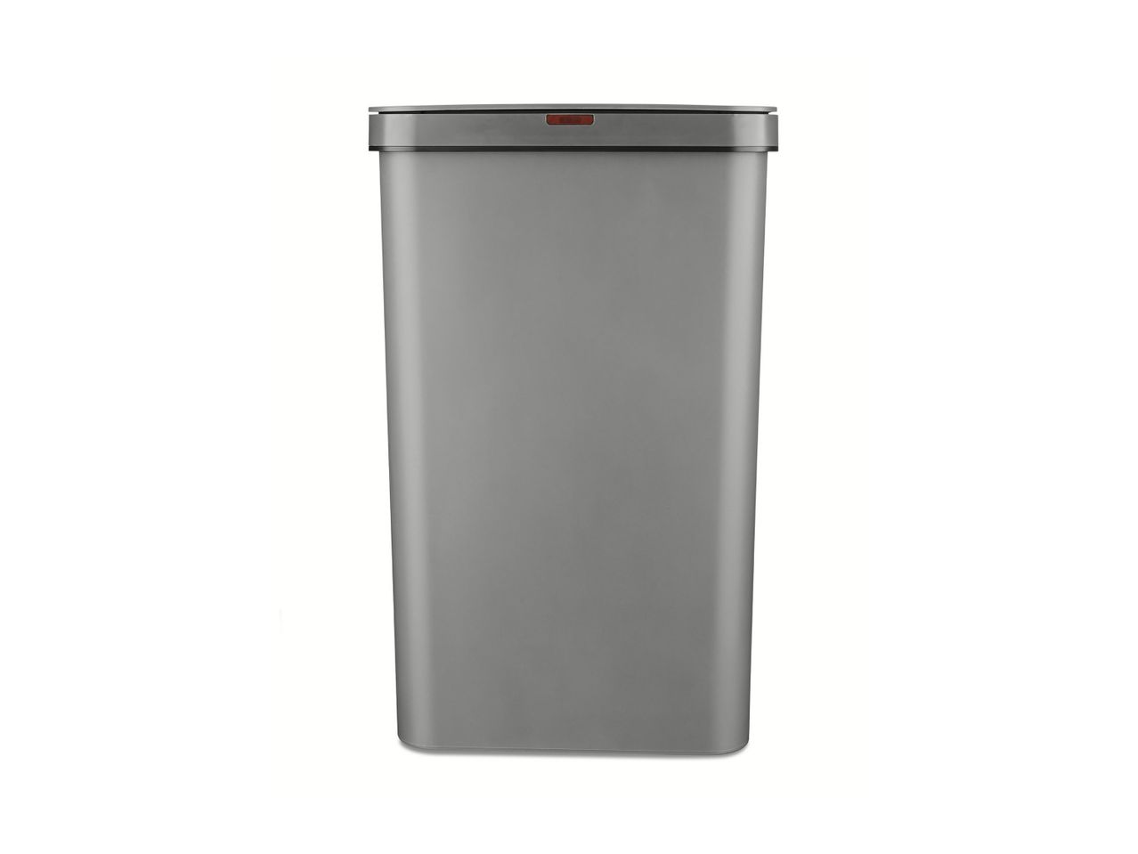 Grey automatic trash cans.