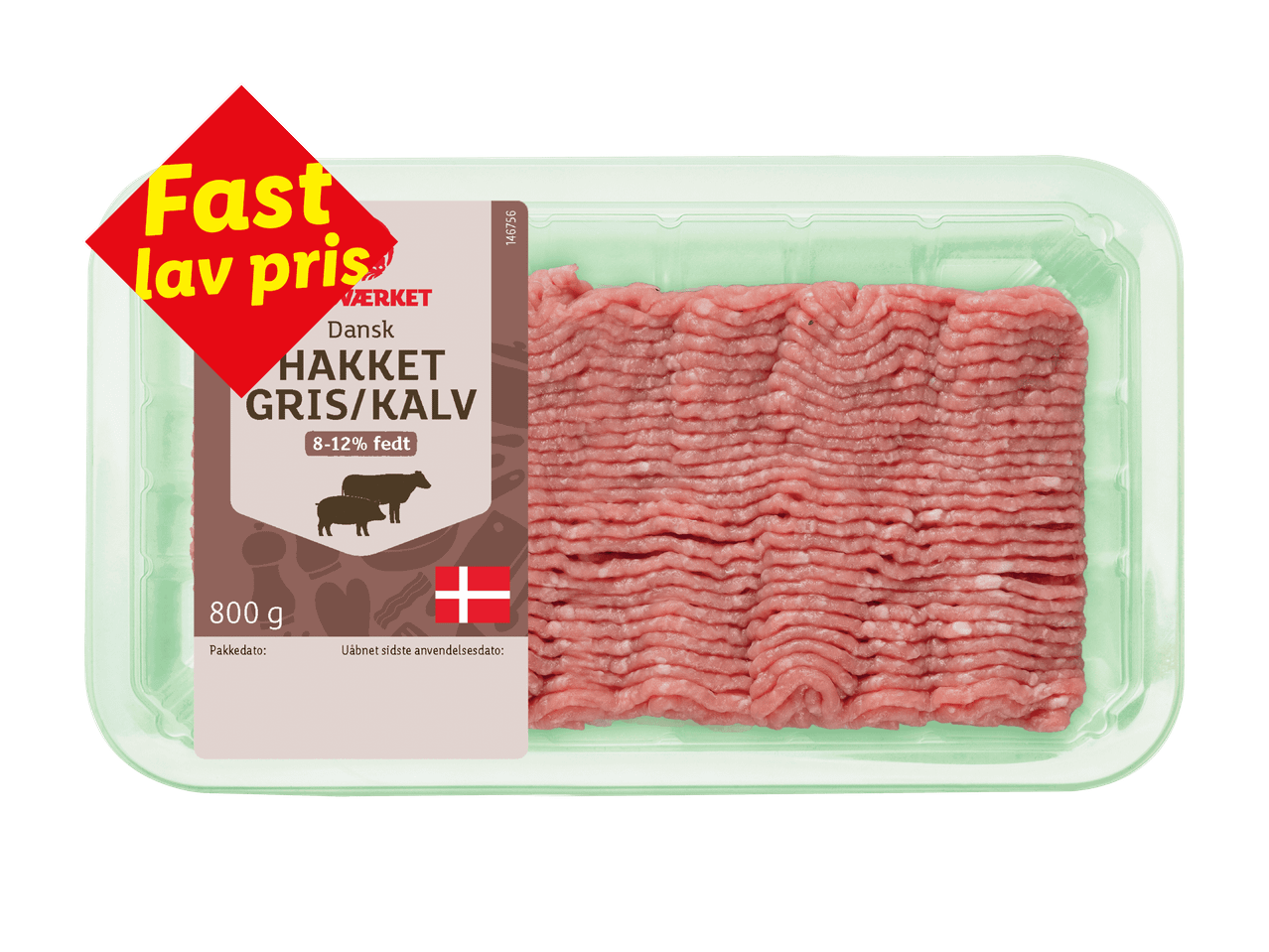 Hakket grise- og kalvekød