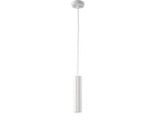 Candeeiro de teto suspenso LIVARNO home com design cilíndrico branco.