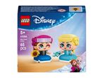 Toy set featuring mini figures of Anna and Elsa from Frozen, with 65 pieces for ages 5+.