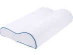 Livarno TopCool Neck Support Pillow, white with blue piping