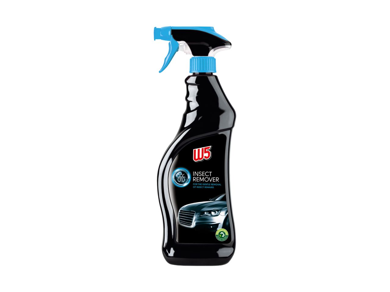 W5 insektfjerner til biler i en sort sprayflaske.