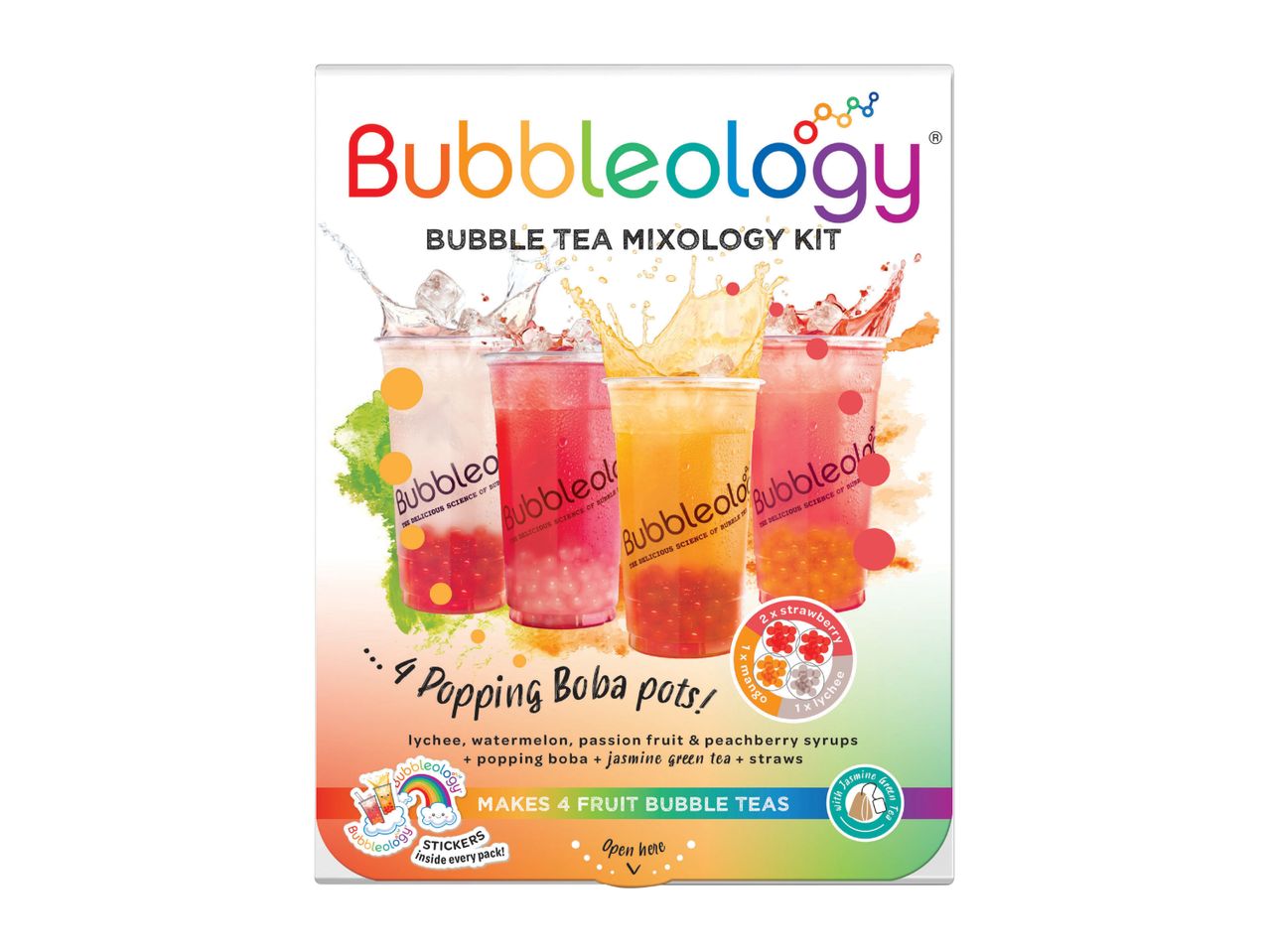 Fruit Tea Bubble Tea Mixology Kit with Popping Boba