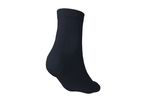 A single dark blue ankle sock, shown from a three-quarter view against a white background.