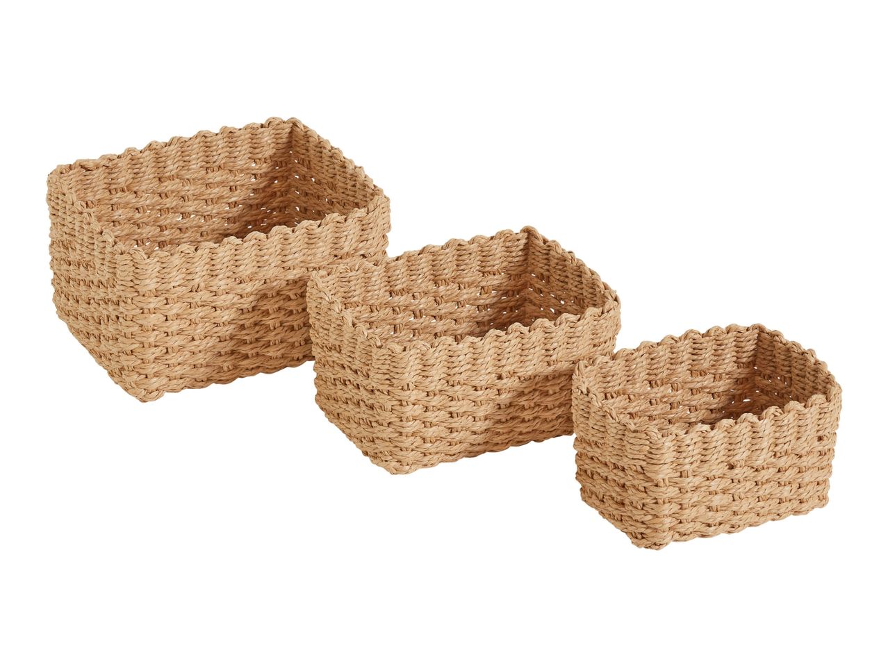 Go to full screen view: Livarno Home Storage Baskets - Set of 3 - Rectangular - Image 1