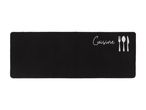 Sort bordskåner med 'Cuisine'-logo og bestik-ikon.