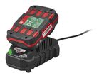 Parkside X 20V Team battery and charger, with the battery displaying 20V / 2.0 Ah / 40 Wh.