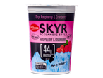 Milbona Skyr yoghurt, framboos & cranberry, IJslandse stijl, rijk aan eiwitten.