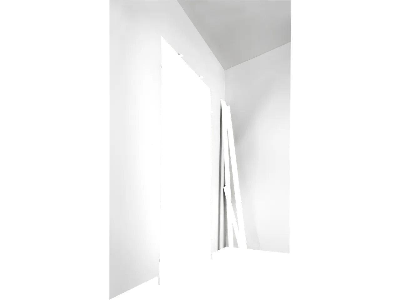 Suporte de teto PARKSIDE® em um quarto minimalista em preto e branco