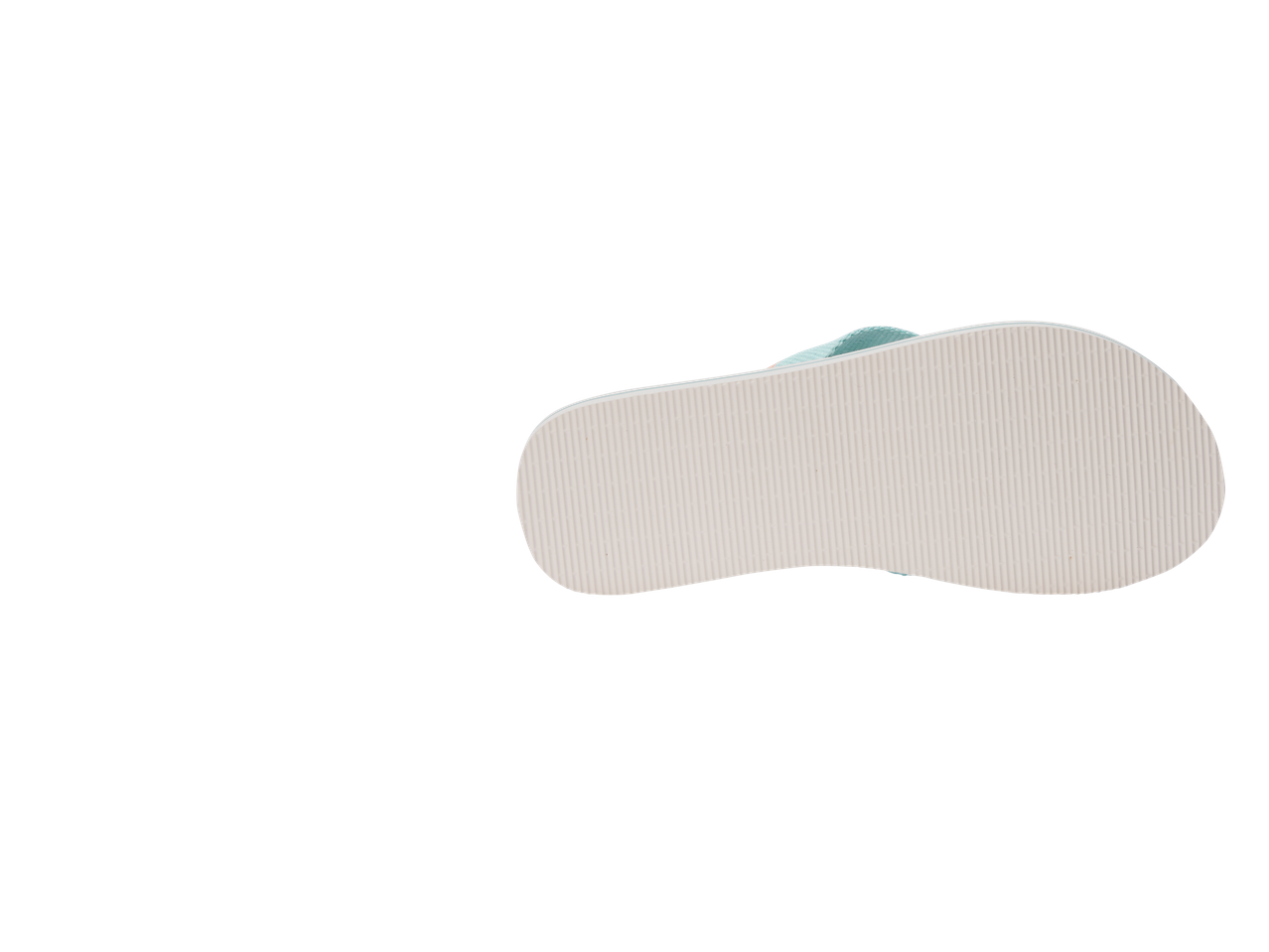 Chinelo de banho CRIVIT com tiras azul-claras e sola branca canelada
