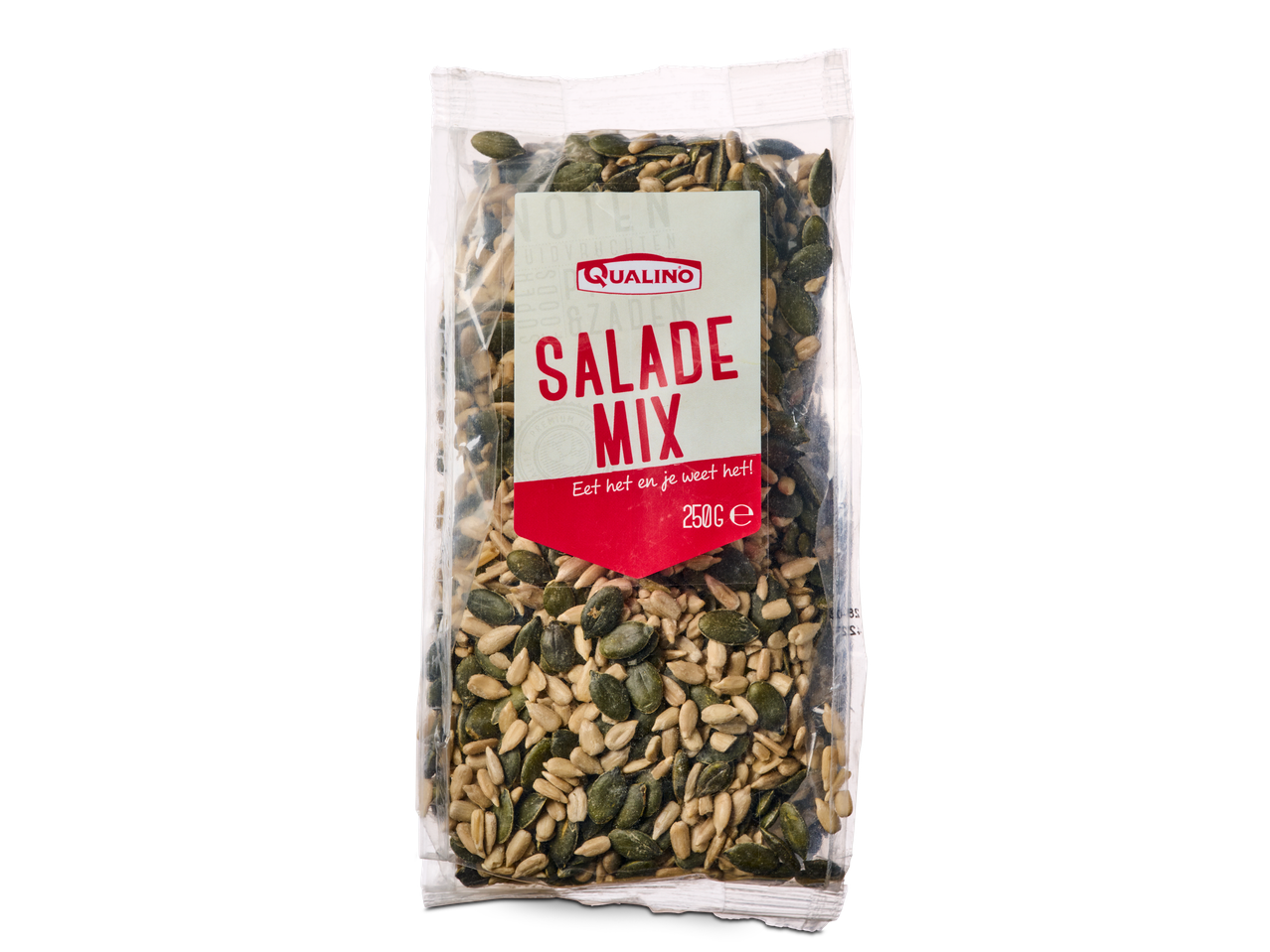 Qualino salademix: zonnebloem- en pompoenpitten.