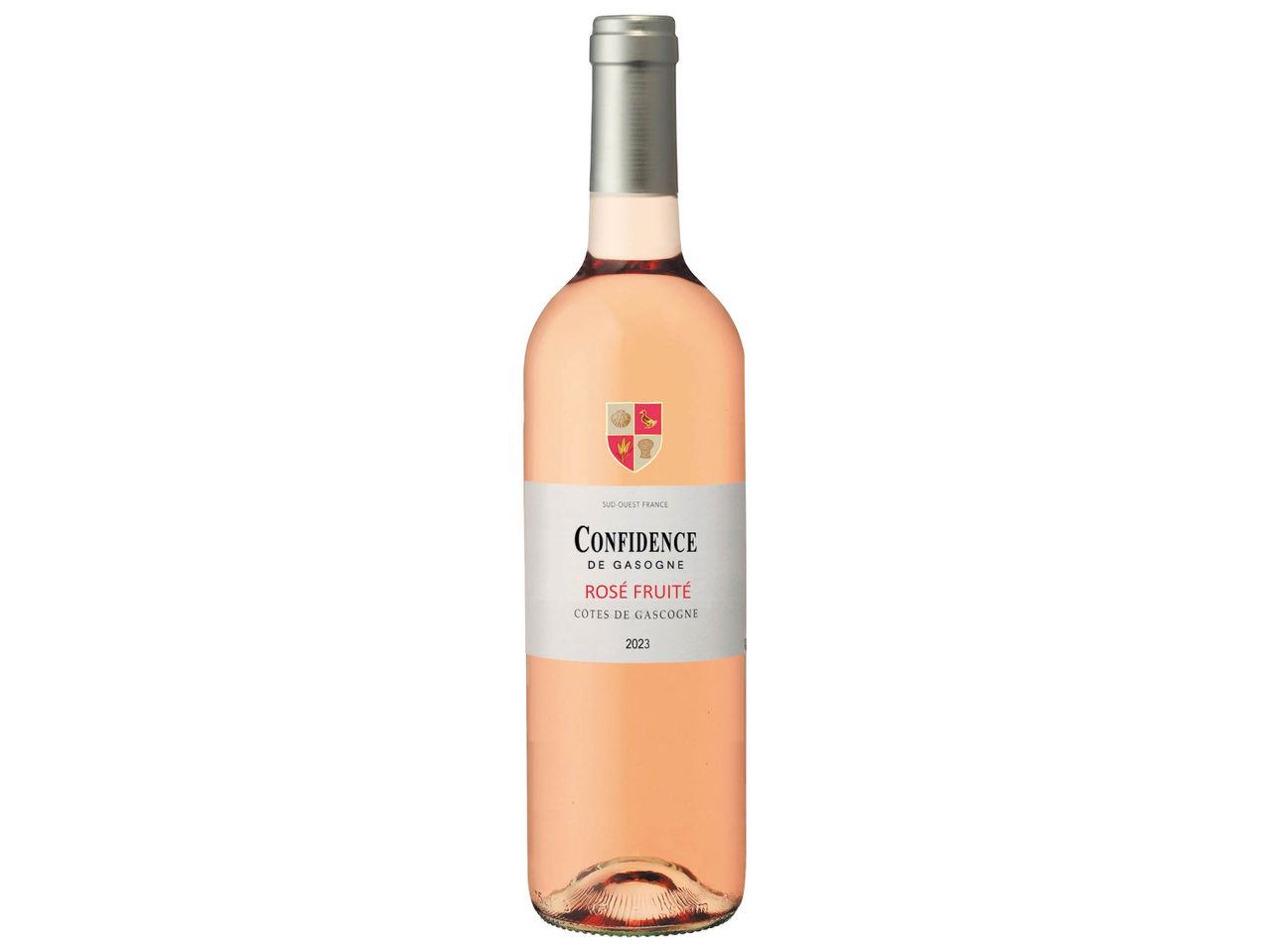 Bouteille de rosé Confidence de Gascogne Rosé Fruité 2023.