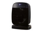 Black ceramic fan heater with digital display and touch controls