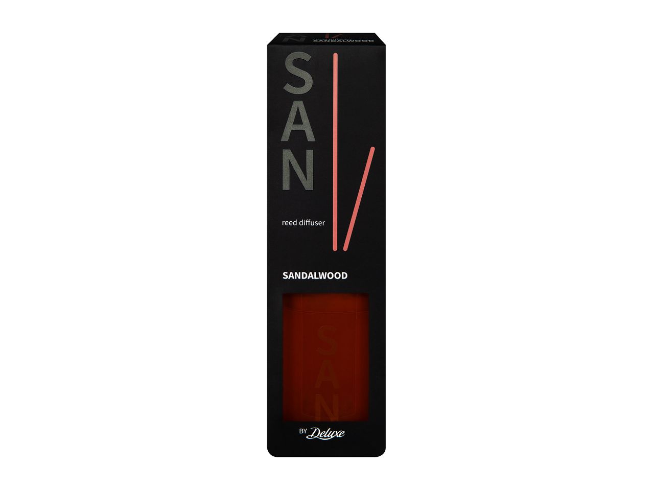 SAN by Deluxe sandalwood reed diffuser.