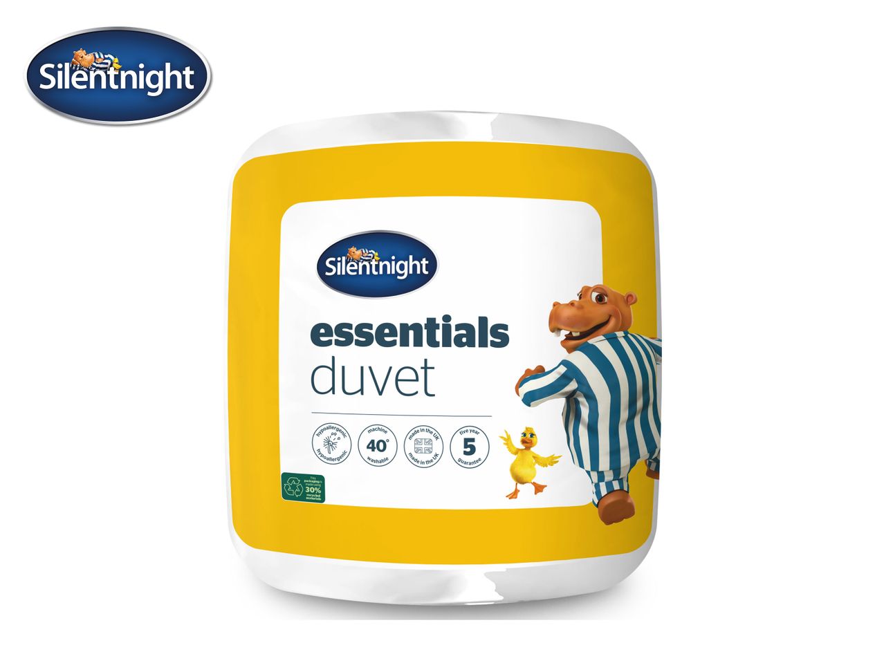 Go to full screen view: Silentnight Essentials 10.5 Tog Duvet – Single - Image 1