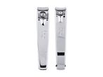Two silver nail clippers with 'Cien Beauty' engraved on them, against a white background.