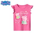 Pink short-sleeved t-shirt with Peppa Pig and George Pig, text 'sweet Dreams' and 'Baby sister'.