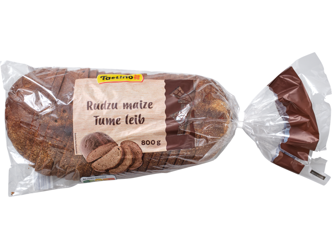 Tastino Rudzu maize Tume leib leib (800g)