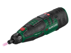 PARKSIDE® 12V Cordless Precision Drill Grinder, model PFBS 12 C7, with a grinding bit.
