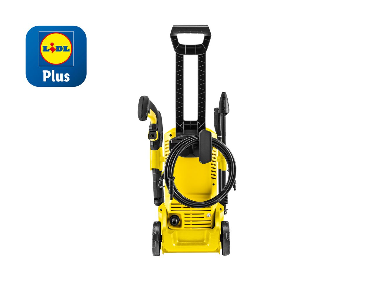 Lidl Plus Hochdruckreiniger und Staubsauger, gelb.