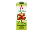 Een pak 100% puur appelsap met de tekst 'Goudappeltje' en een illustratie van appels.