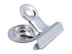 A silver bulldog clip with a magnetic base.