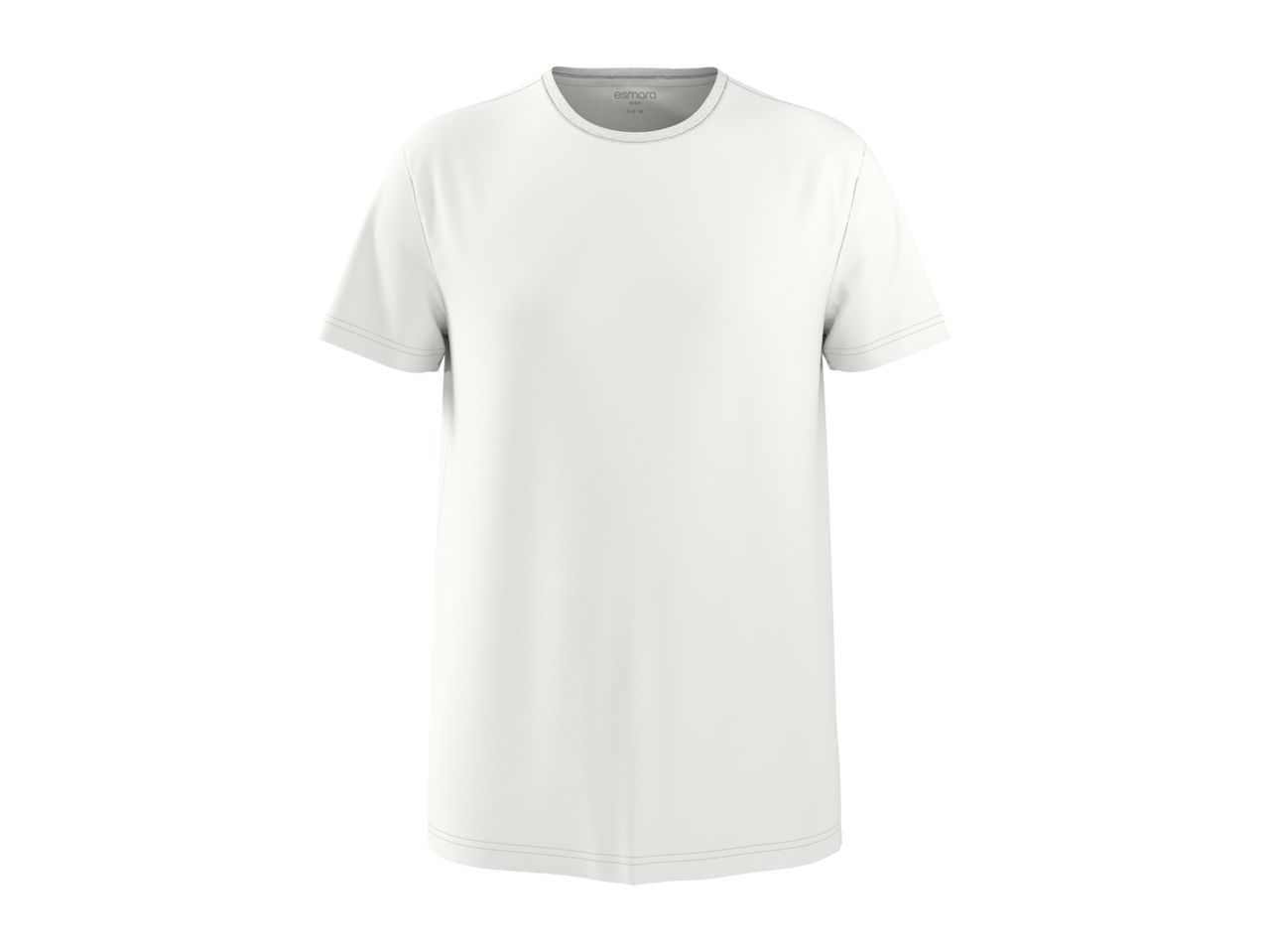 White men's short-sleeved t-shirt with a round neck