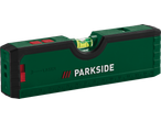 Nível de bolha Parkside com indicador laser e régua integrada.