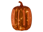 LIVARNO home Light-Up Decorative Pumpkin, orange mercury glass with internal lights