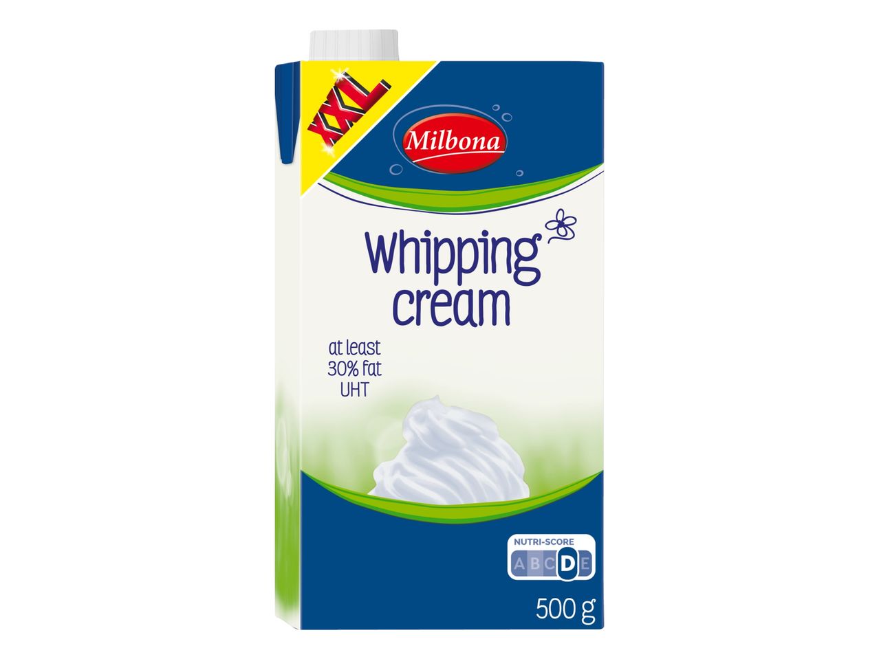 Milbona stepena smetana (500 g), 30% maščobe, UHT.