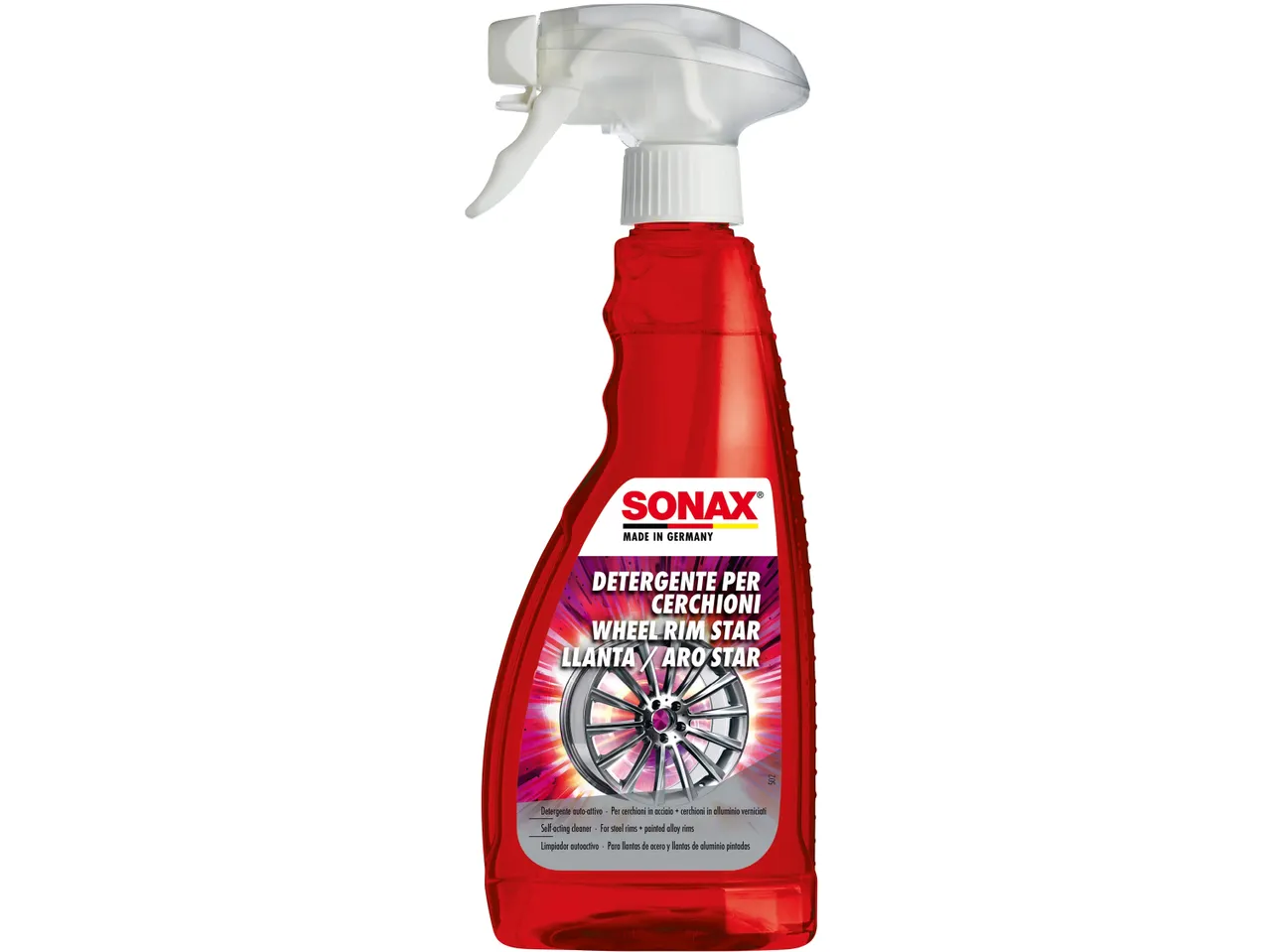 Pulitore Sonax per cerchi auto, rosso.