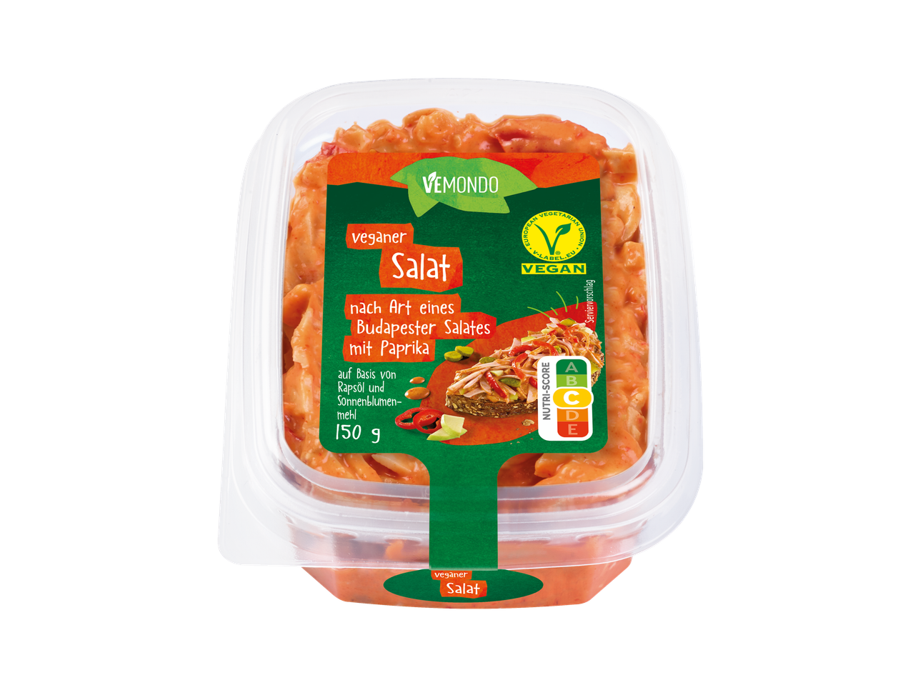 Vemondo veganer Paprikasalat, 150g.
