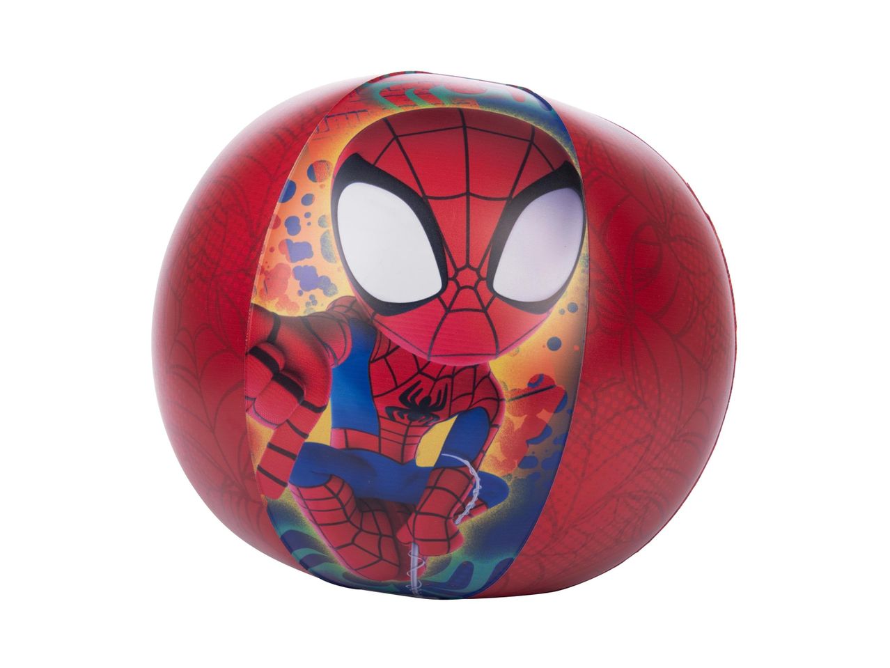 Spider-Man mintás, piros, gömb alakú játék.