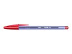 A red BIC Cristal Soft ballpoint pen.