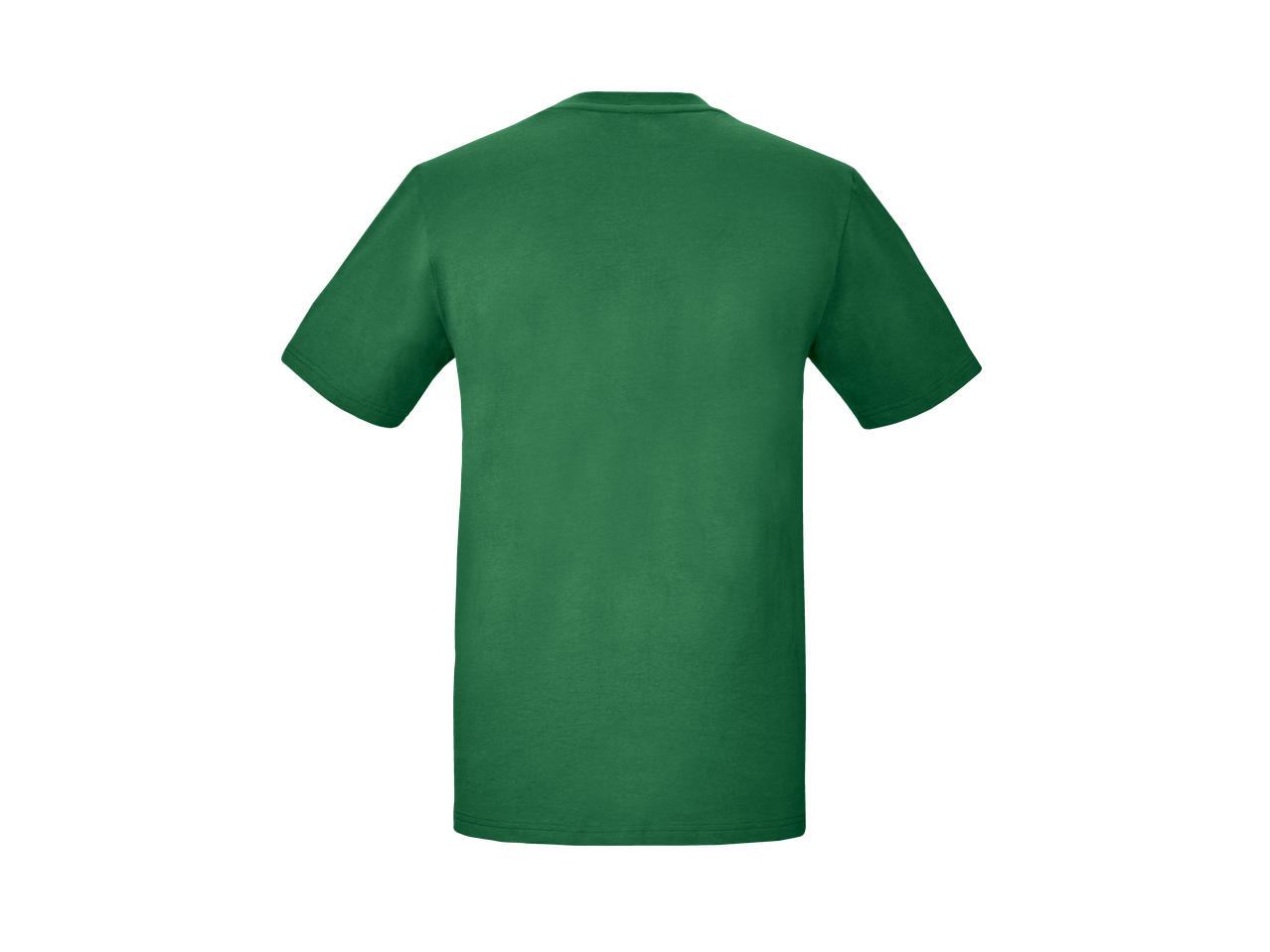 Tricou verde PARKSIDE pentru bărbați, mânecă scurtă, vedere din spate.