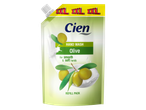 Reumplere Cien de gel de spălat pe mâini cu măsline.