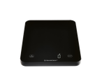 Cântar de bucătărie digital SILVERCREST® negru, cu afișaj și butoane tactile.