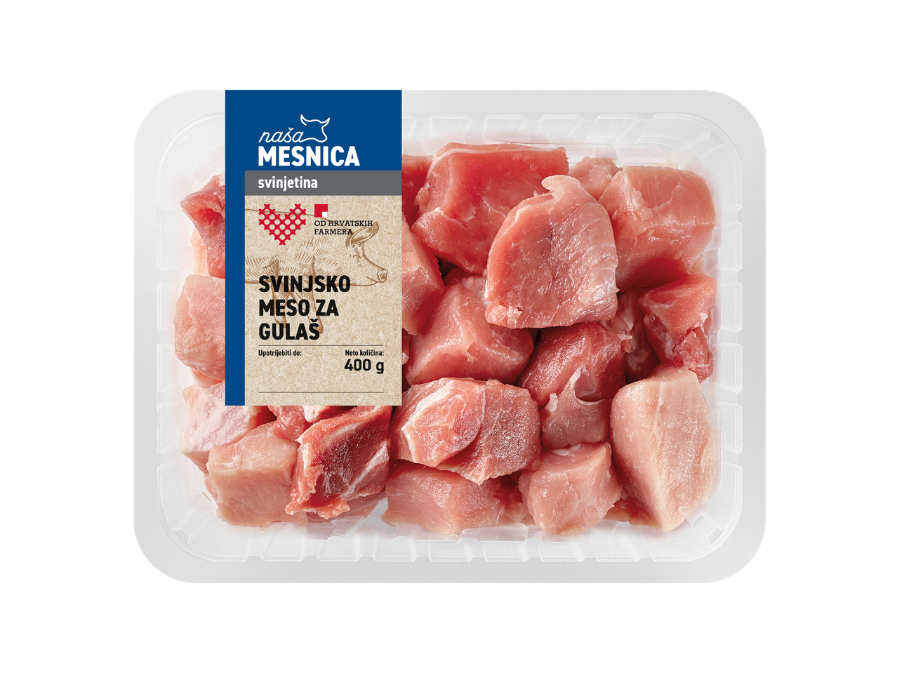 Naša Mesnica svinjsko meso za gulaš, 400 g