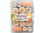 Fishnet Sushi kahele Lõhe-Mix komplekt, 323,5 g, Nutri-Score B märgistusega.