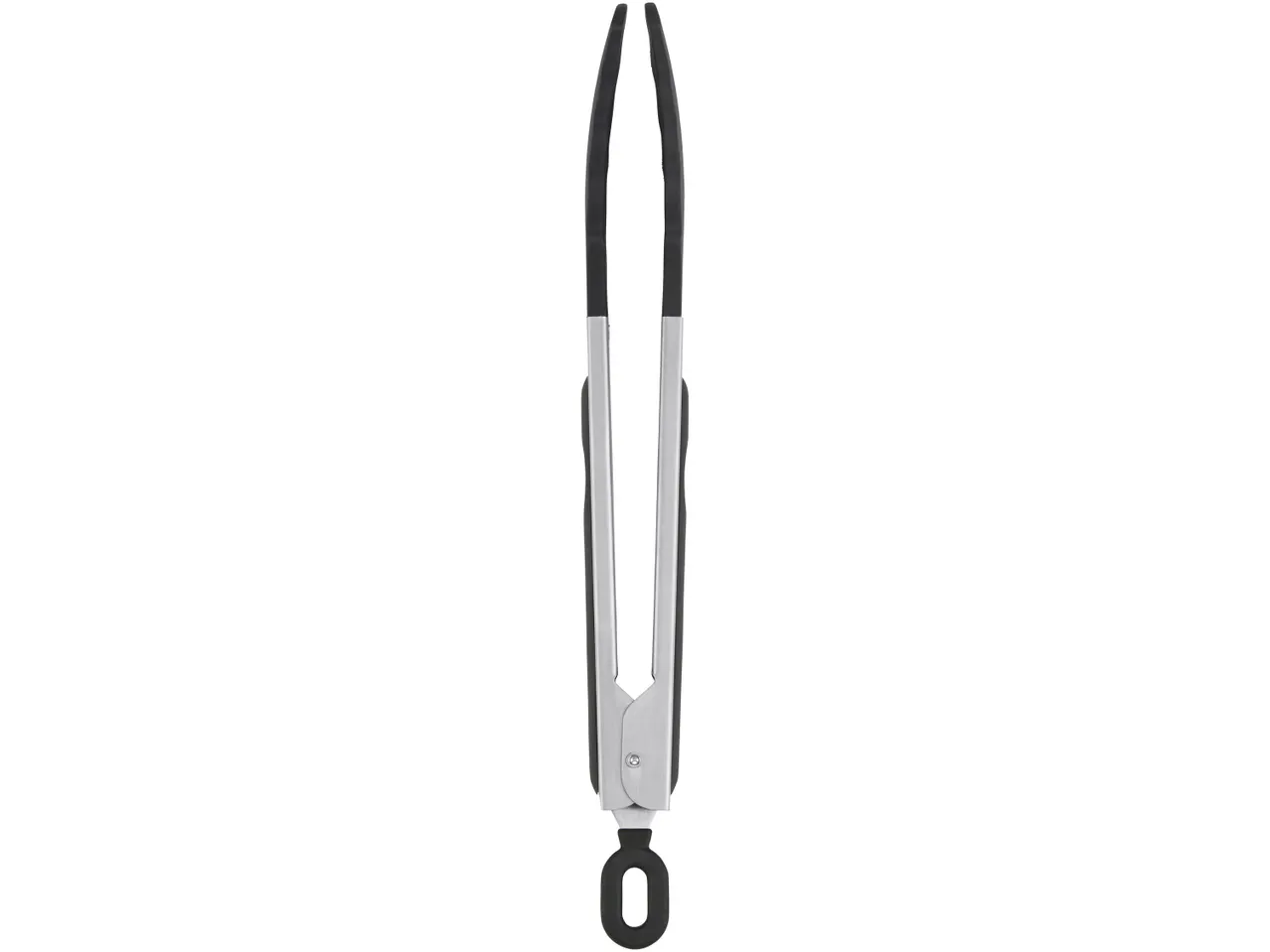 Pinze da cucina in acciaio inossidabile e silicone nero