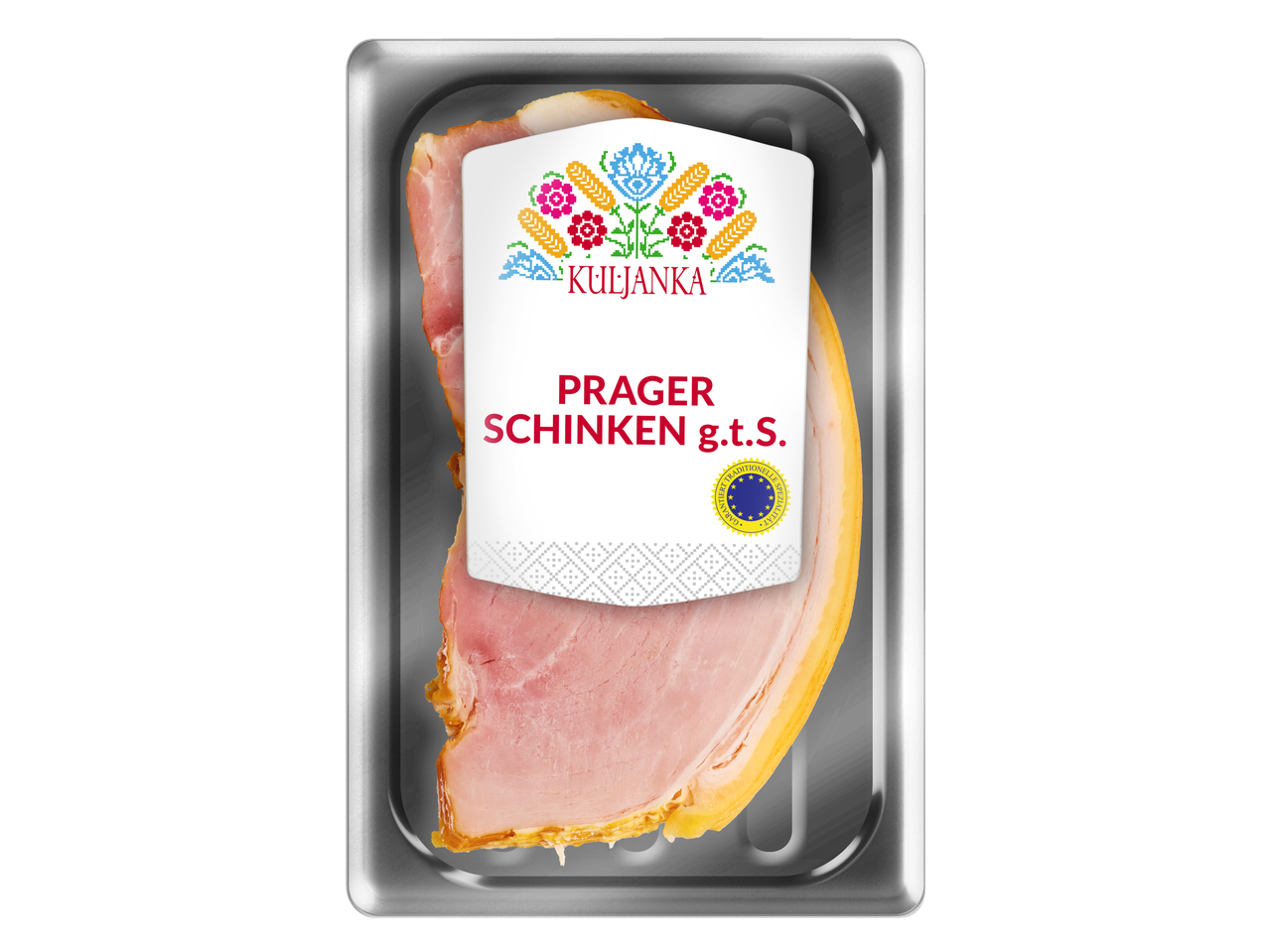 Kuljanka Prager Schinken g.t.S. in Plastikverpackung.