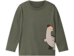 Lupilu dječja majica dugih rukava u kaki boji sa zabavnom aplikacijom dinosaura