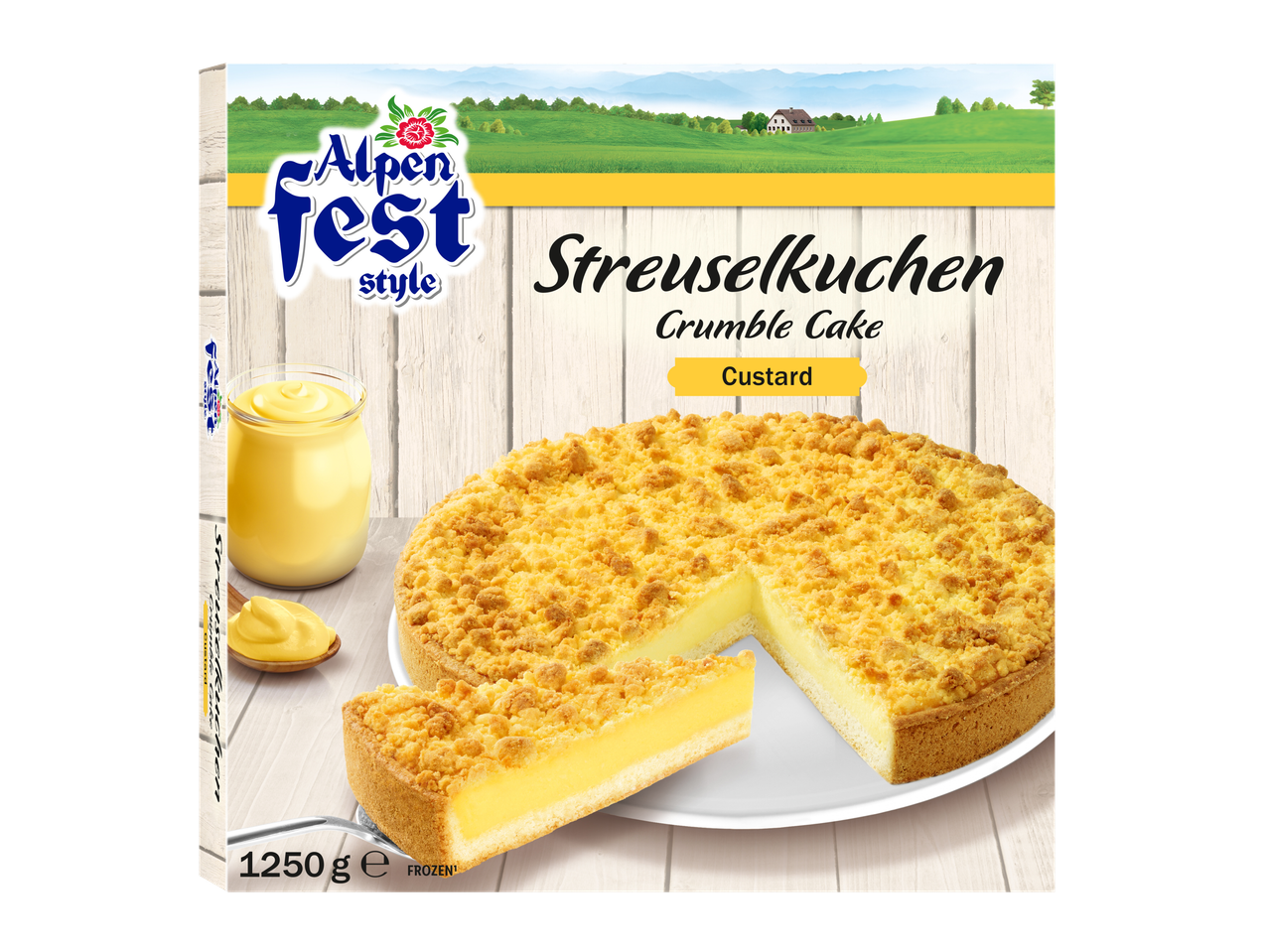 Alpenfest Streusel Kruimeltaart met banketbakkersroom