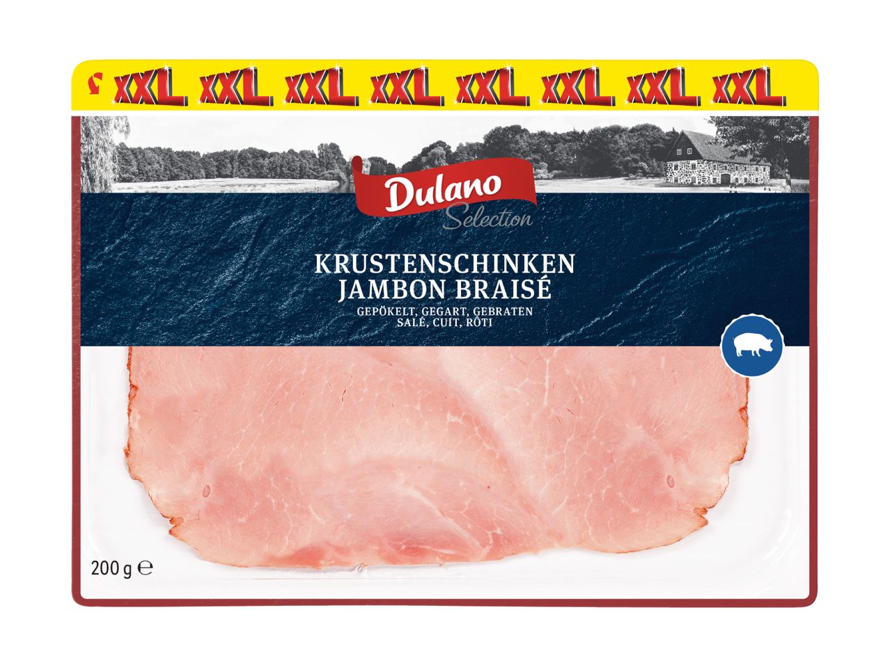 Dulano Selection XXL: Scheibe gebratenen Schinken.