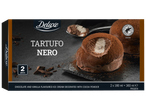Deluxe Tartufi Nero, šokolādes un vaniļas saldējums ar kakao pulveri.