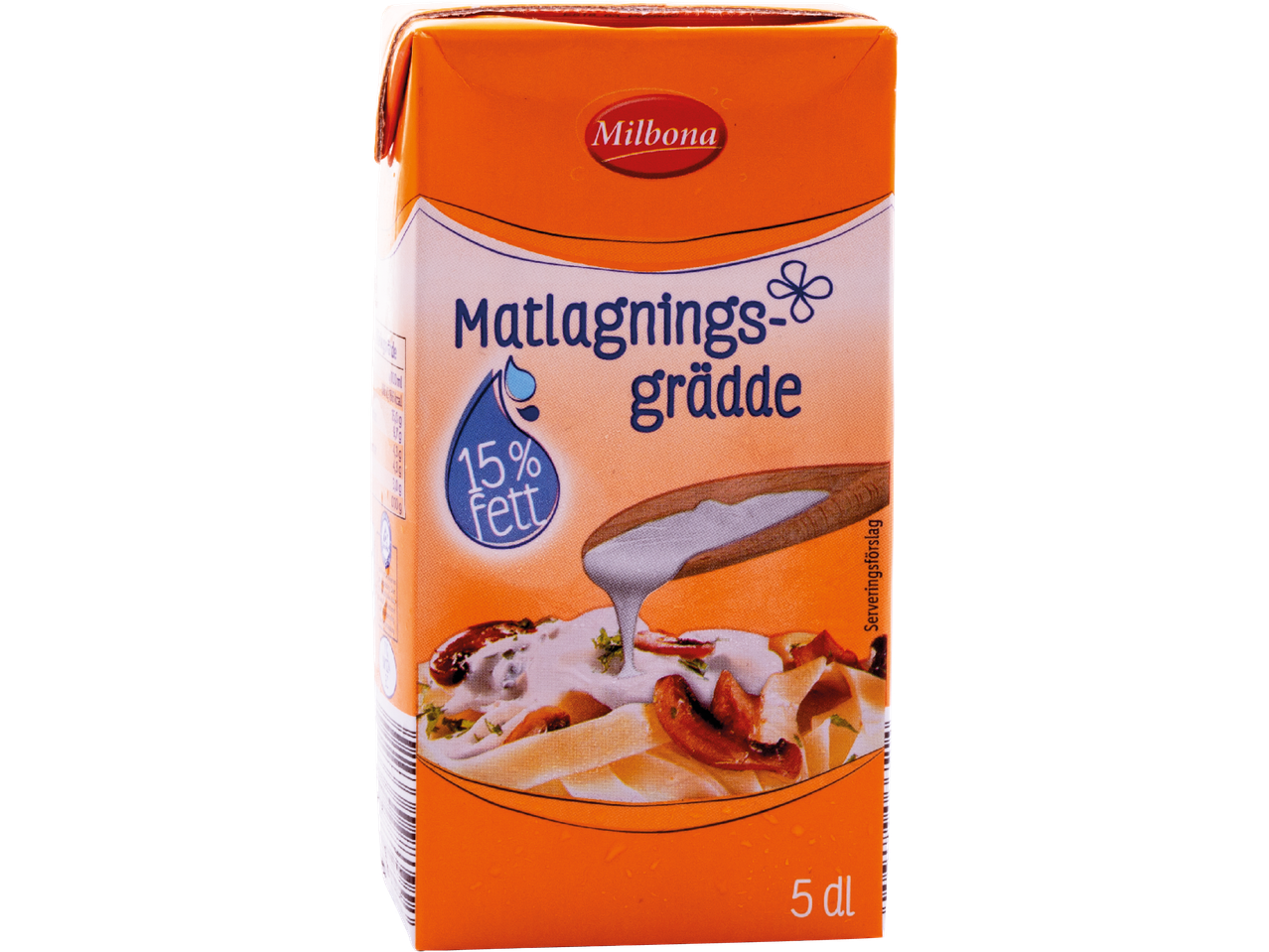 Milbona Matlagnings-grädde, 15% fett, 5 dl.