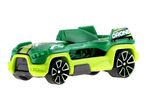 Green toy car with 'DRONE' written on the back