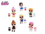 Six LOL Surprise collectible dolls with accessories.