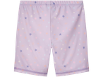 Girls' lilac shorts with a star print.